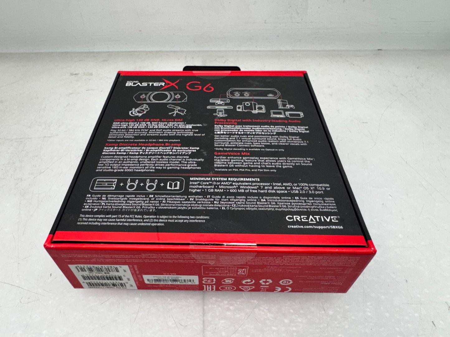 NEW Sound BlasterX G6 Hi-Res Gaming DAC and USB Sound Card w/Bi-Amp