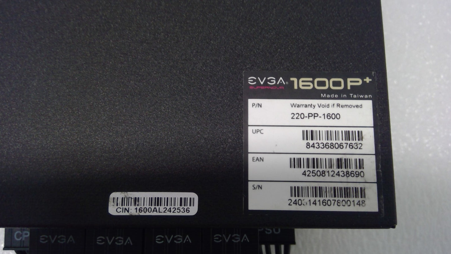 EVGA 1600 P+ Platinum Rated Fully Modular ATX PSU - 220-PP-1600