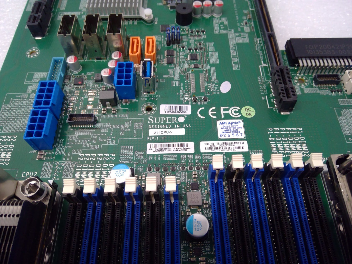 Supermicro X11DPU-V Dual Socket LGA-3647 24 DIMM  Server Ultra System Board