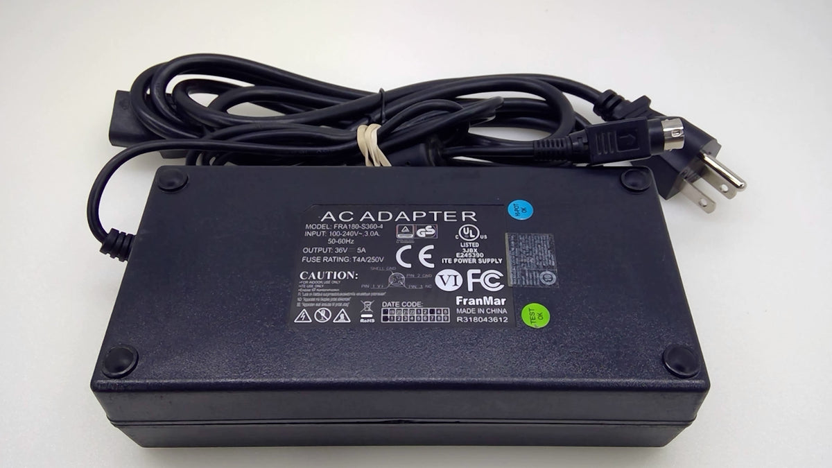 FranMar FRA180-S360-4 180W AC Adapter 36V 5A 3-Pin DIN Power Supply