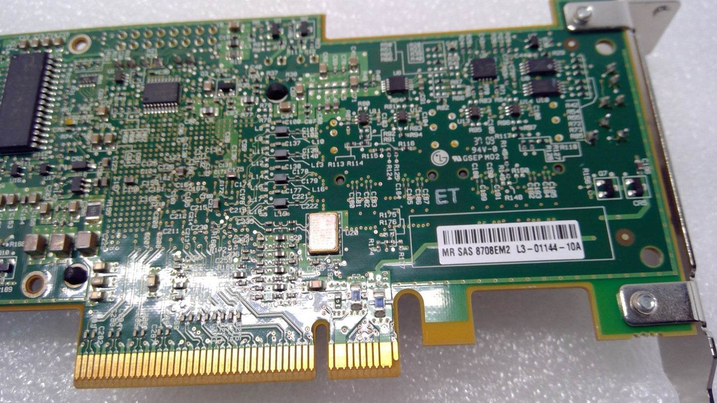 LSI MR SAS 8708EM2 MegaRAID PCIe SAS SATA RAID Card RAID0.1.5.6 L3-01144-10A