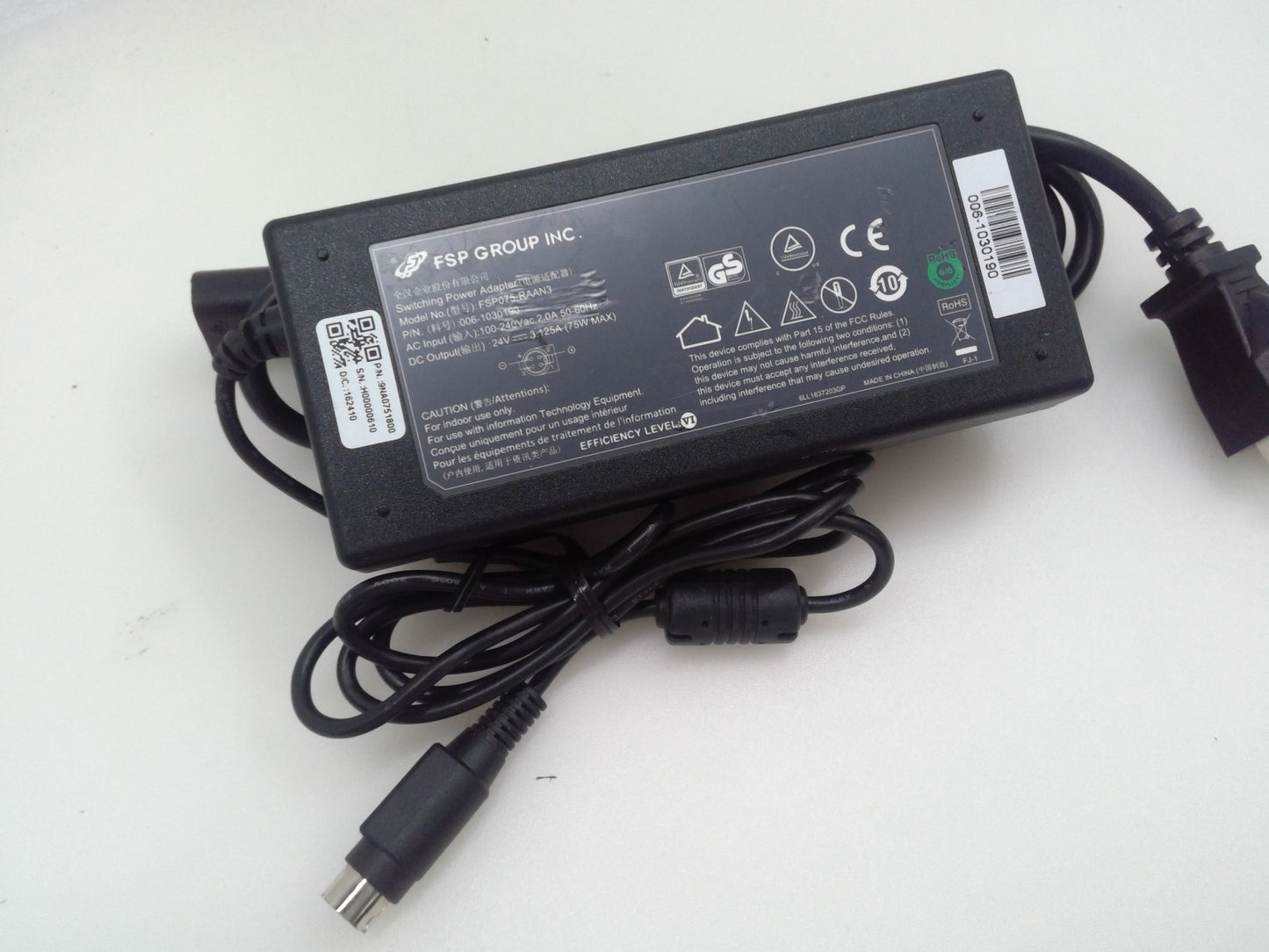 Genuine FSP Group FSP075-RAAN3 75W AC Power Adapter  24V 3.125A 75W 4-Pin