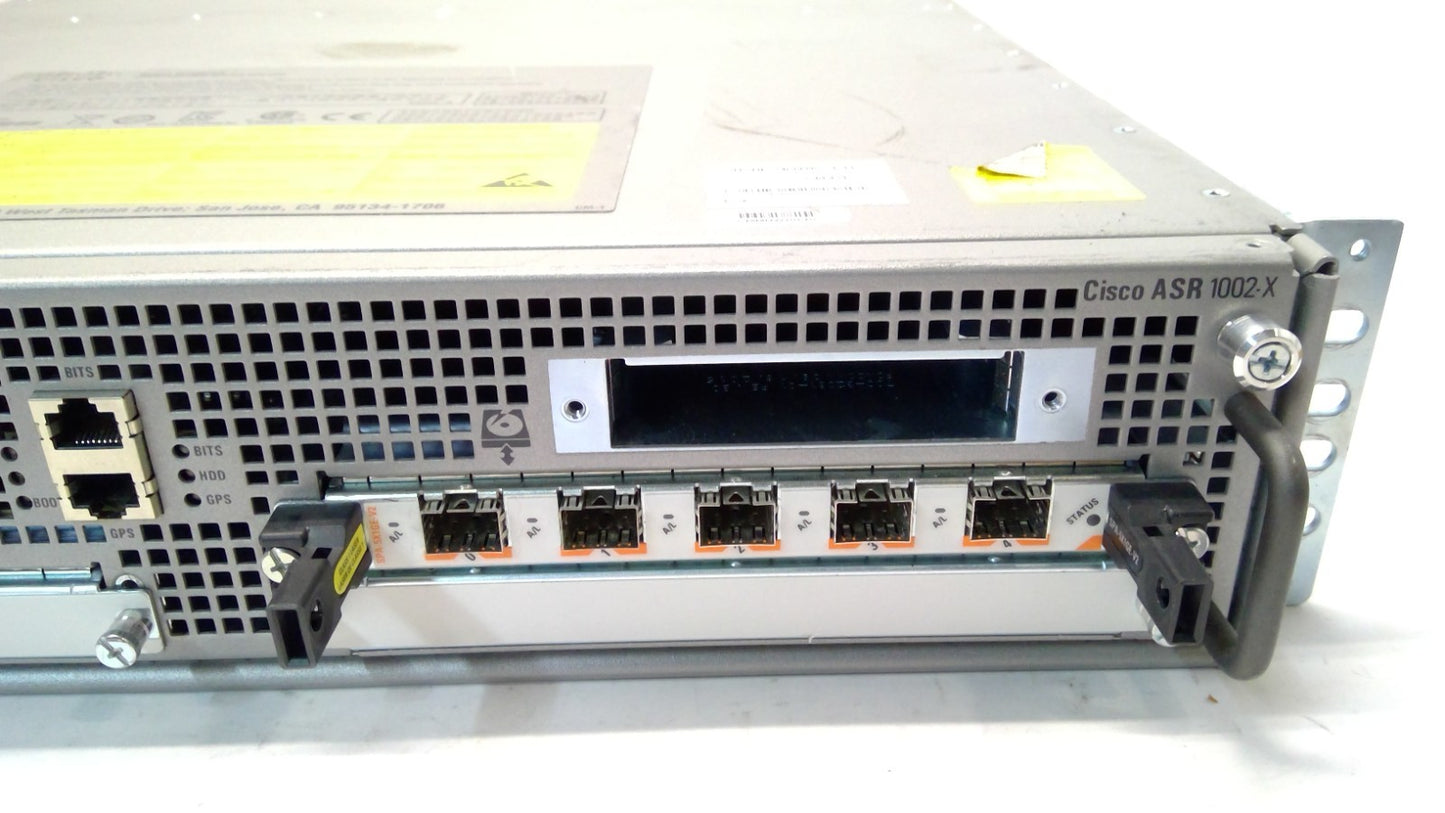 Cisco ASR1002-X ASR 1000 Series Aggregation Service Router W/SPA-5X1GE-V2