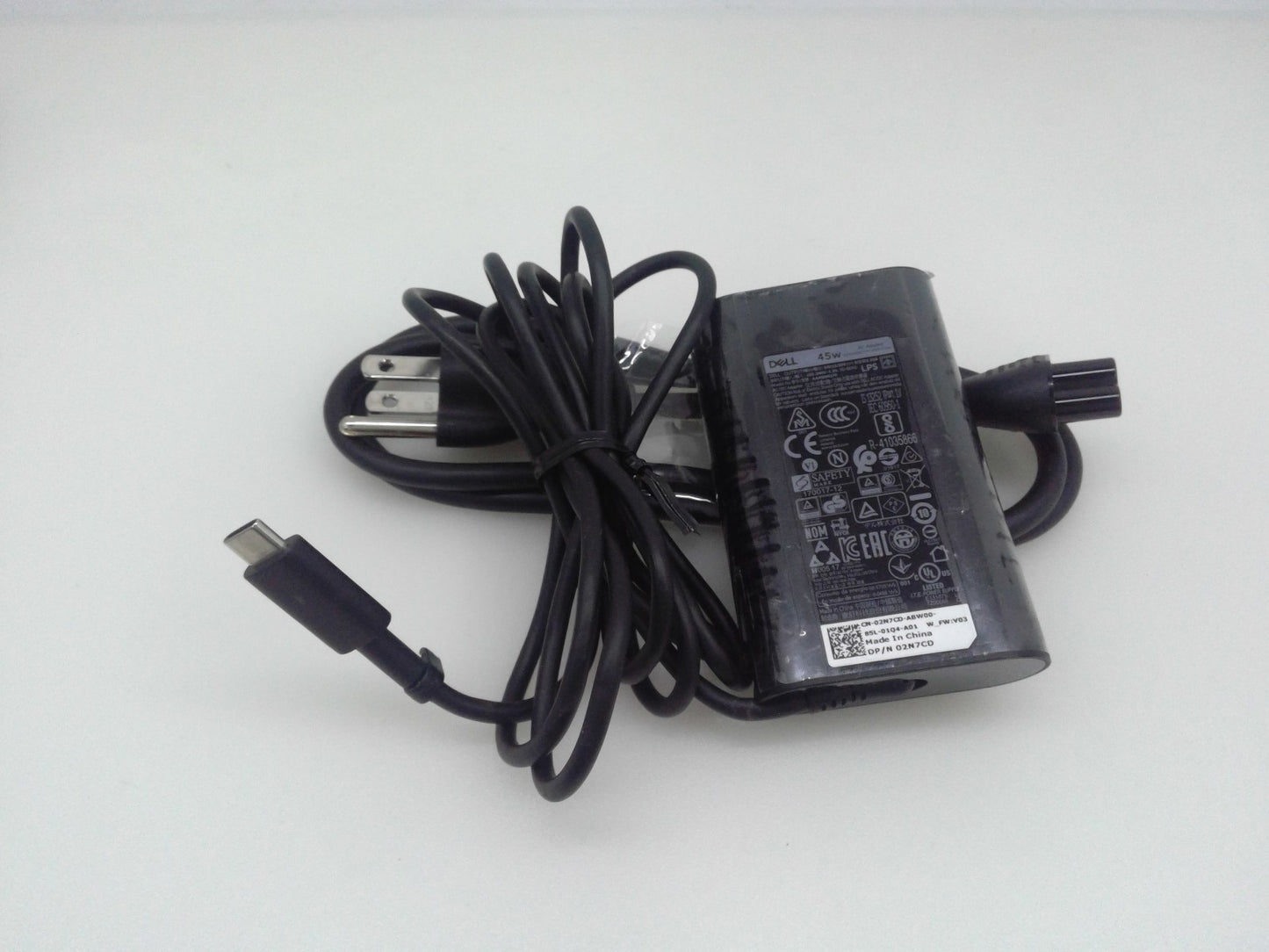 Genuine 20V 2.25A 45W USB-C For Dell Latitude 5290 AA45NM170 02N7CD