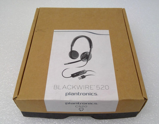 Plantronics Blackwire C520 Headset Wired Black 88861-01 NEW OPEN BOX