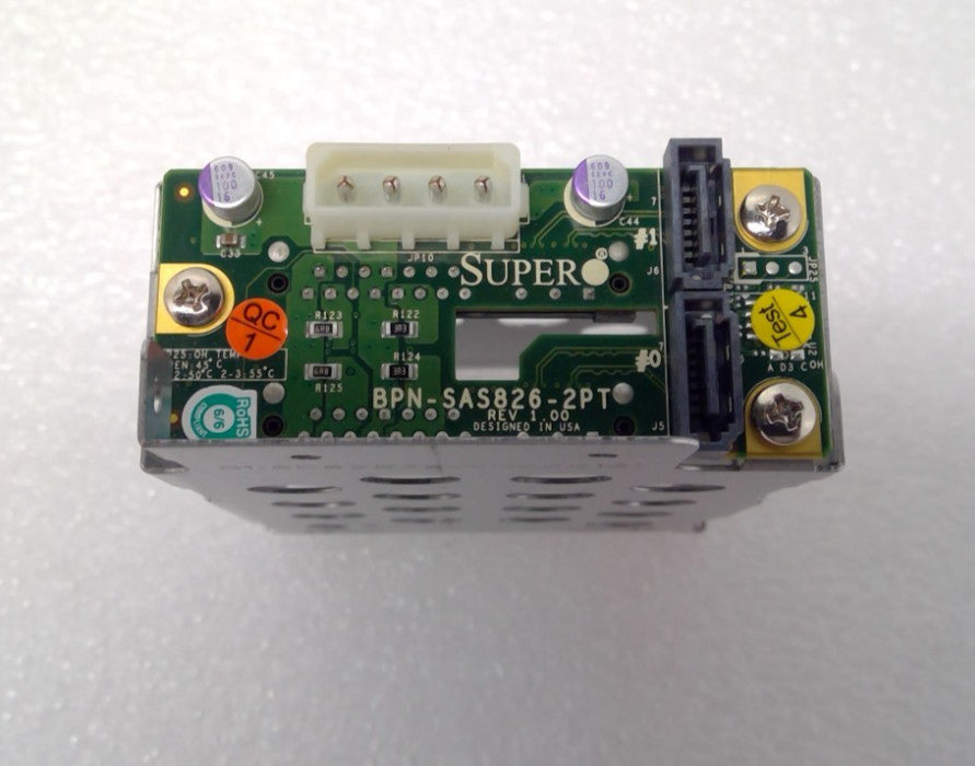 Supermicro BPN-SAS826-2PT 2-bay, 2.5" SFF rear hard drive backplane W/Cage