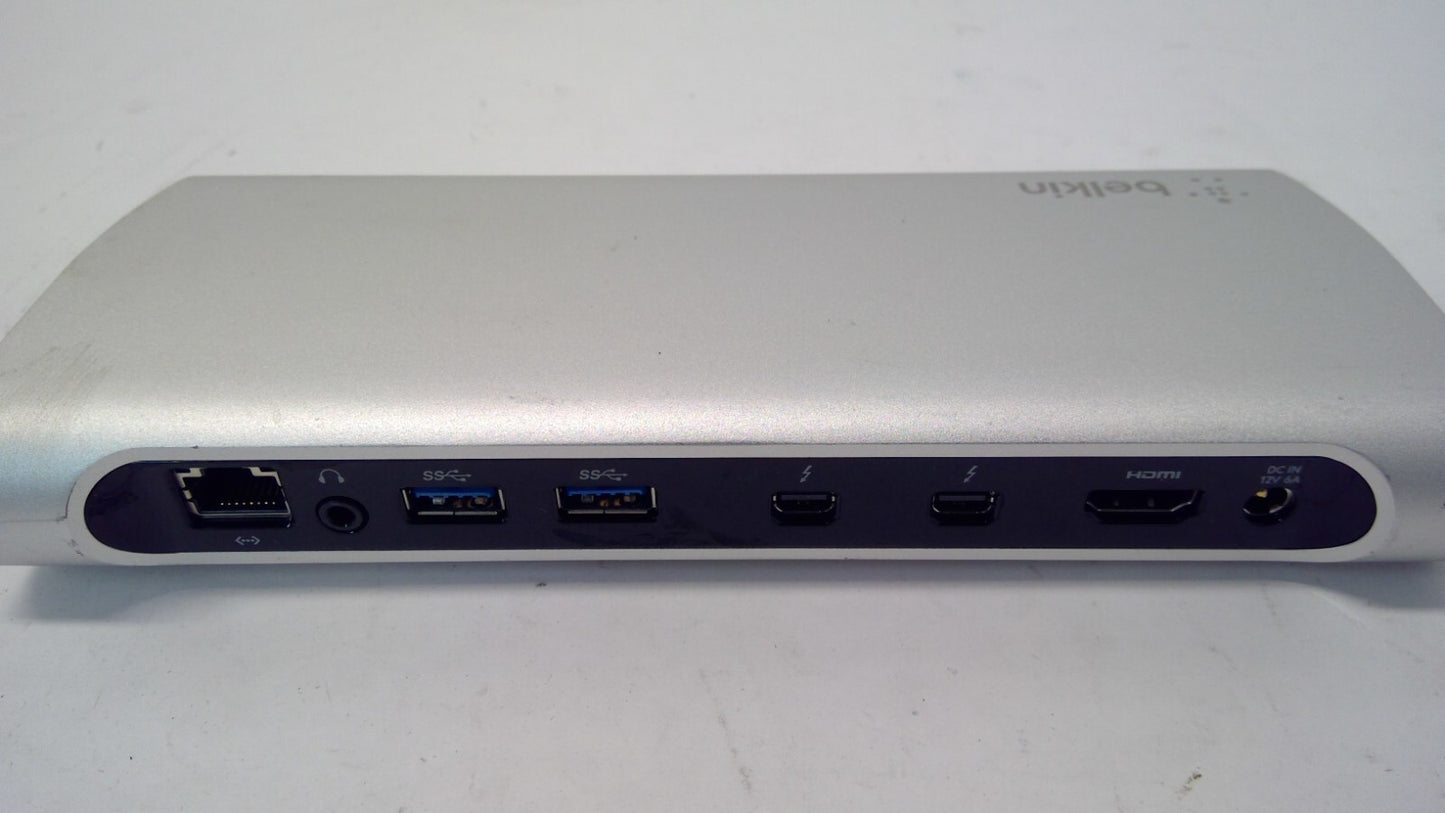 Belkin F4U085 Thunderbolt 2 Express Dock HD Laptop Station Dual 4K NO AC