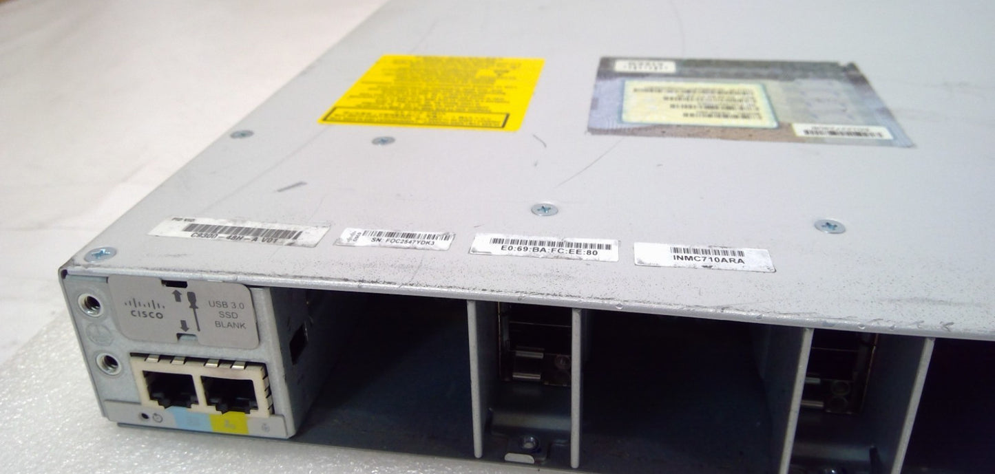Cisco C9300-48H-A Catalyst 9300 48-Port UPOE+ Switch W/MODULE  *NO PSU NO FANS*