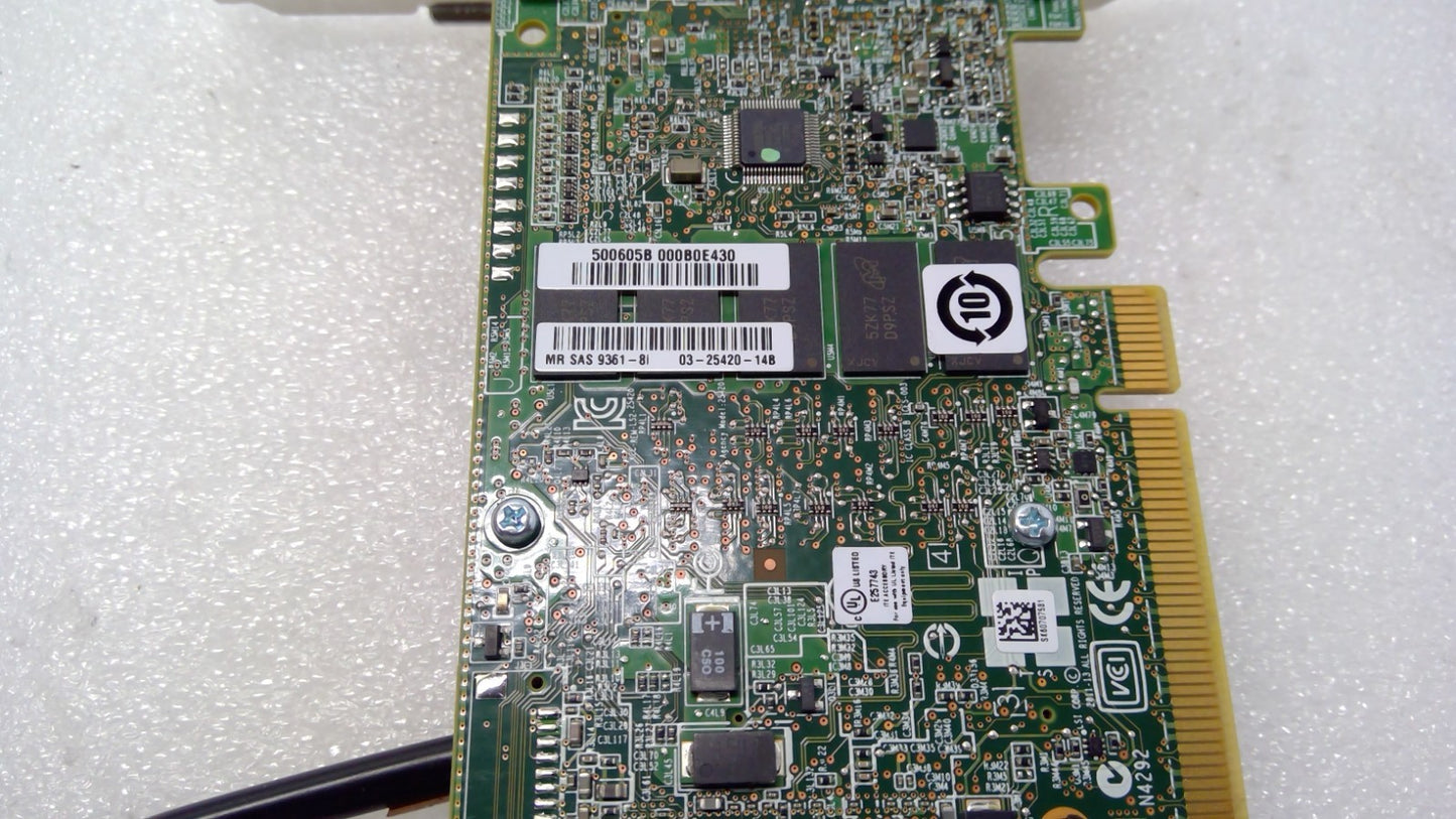 Broadcom SAS 9361-8i MegaRAID SAS Controller 12Gb/s w/ Battery