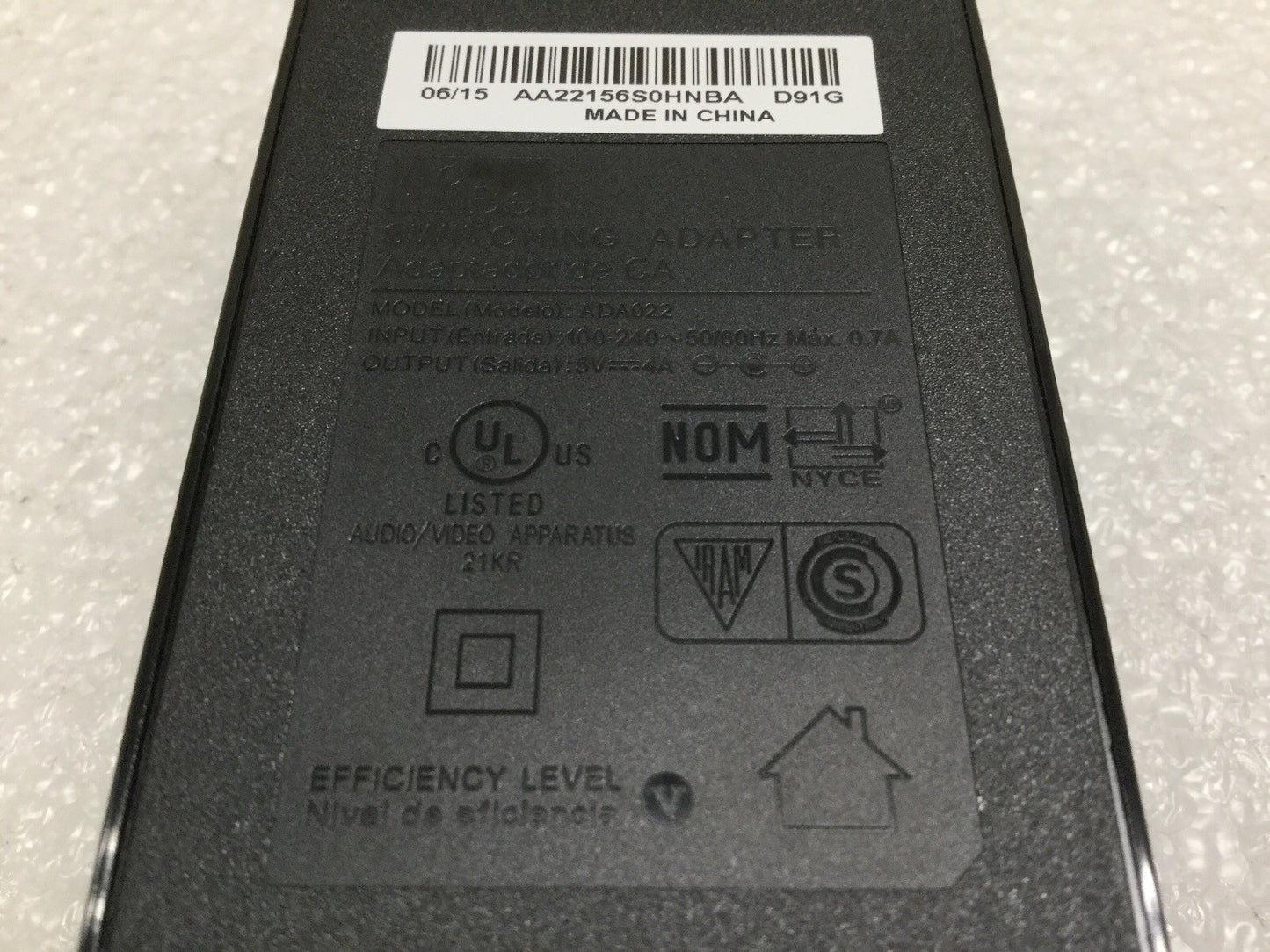 5V 4A Power Supply 20W AC Adapter Charger Input 100-240 2.1mm x 5.5mm - 10 Pcs