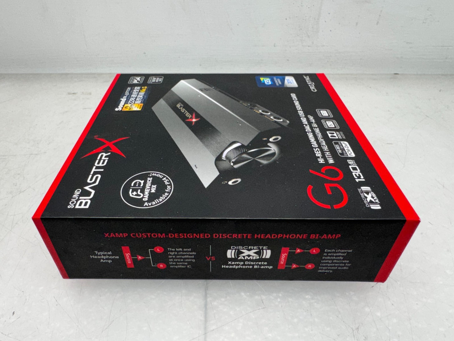 NEW Sound BlasterX G6 Hi-Res Gaming DAC and USB Sound Card w/Bi-Amp