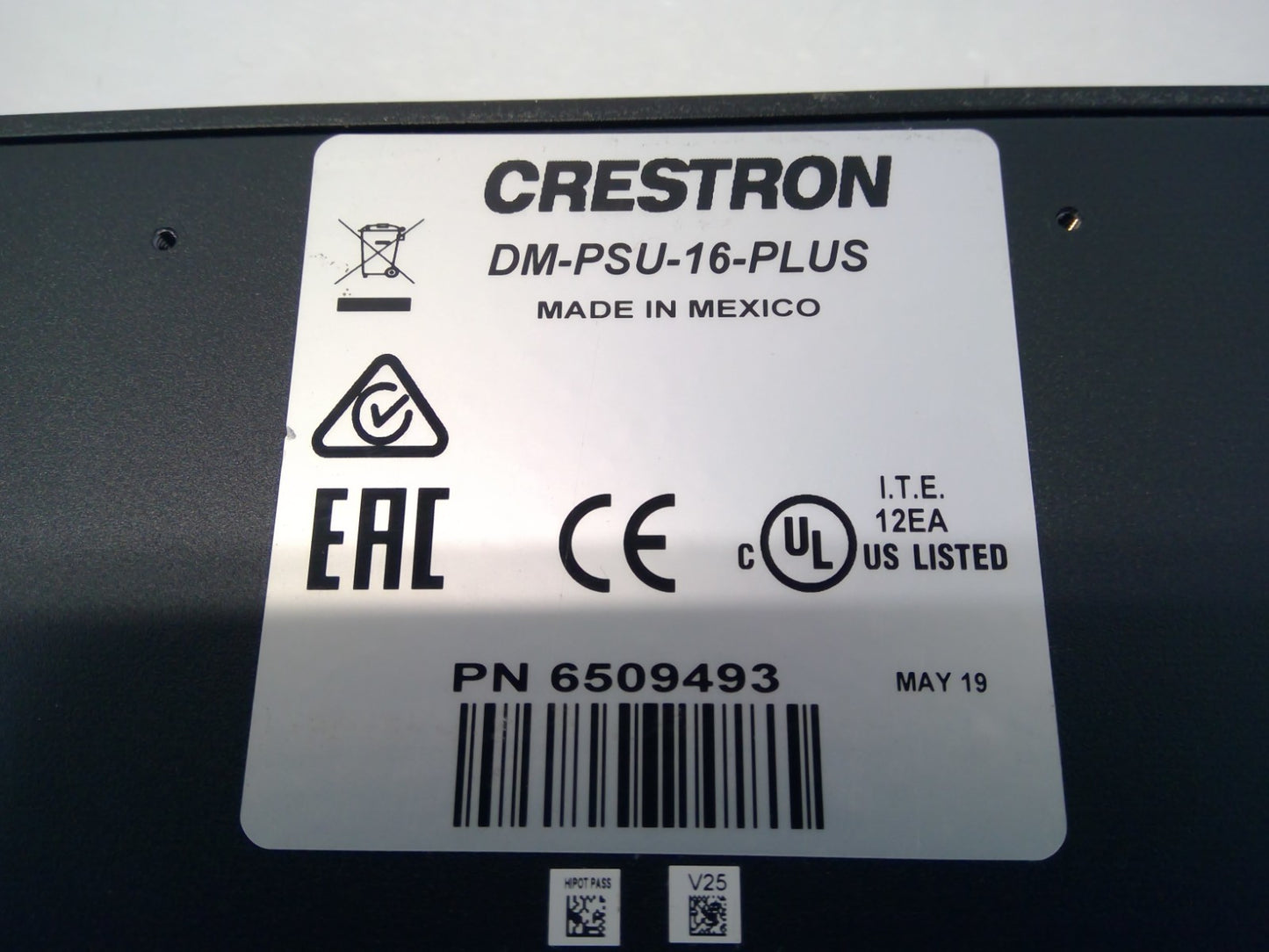 Crestron DM-PSU-16-PLUS DM Power Supply With Rack Mount 6509493
