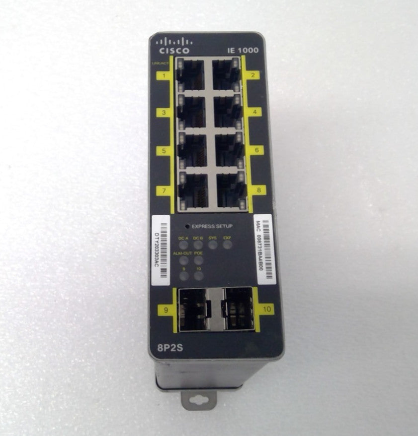 Cisco IE 1000 Series IE-1000-8P2S-LM Industrial Ethernet Managed Switch