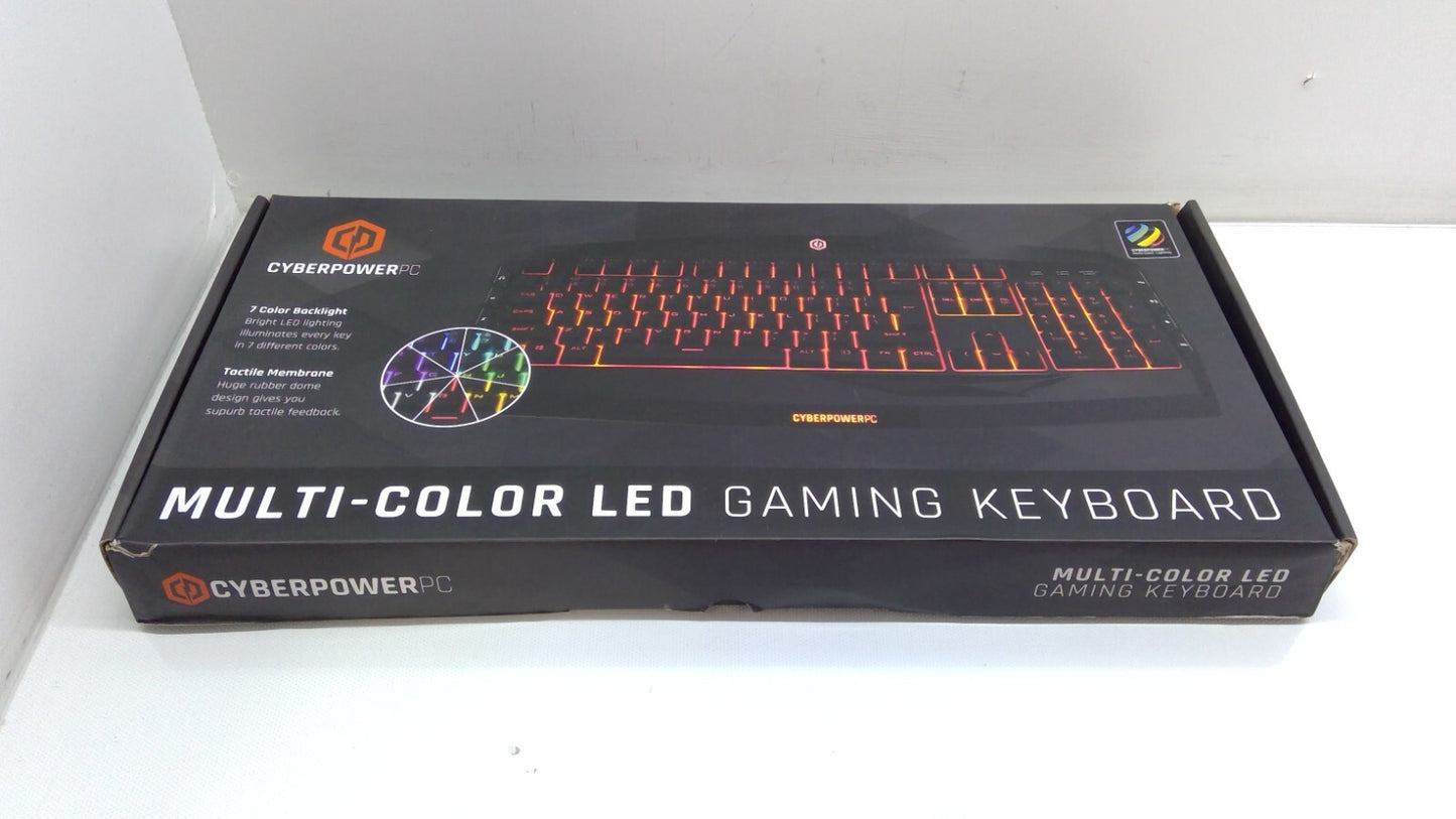 NEW CyberPowerPC multi-color led gaming keyboard wired USB