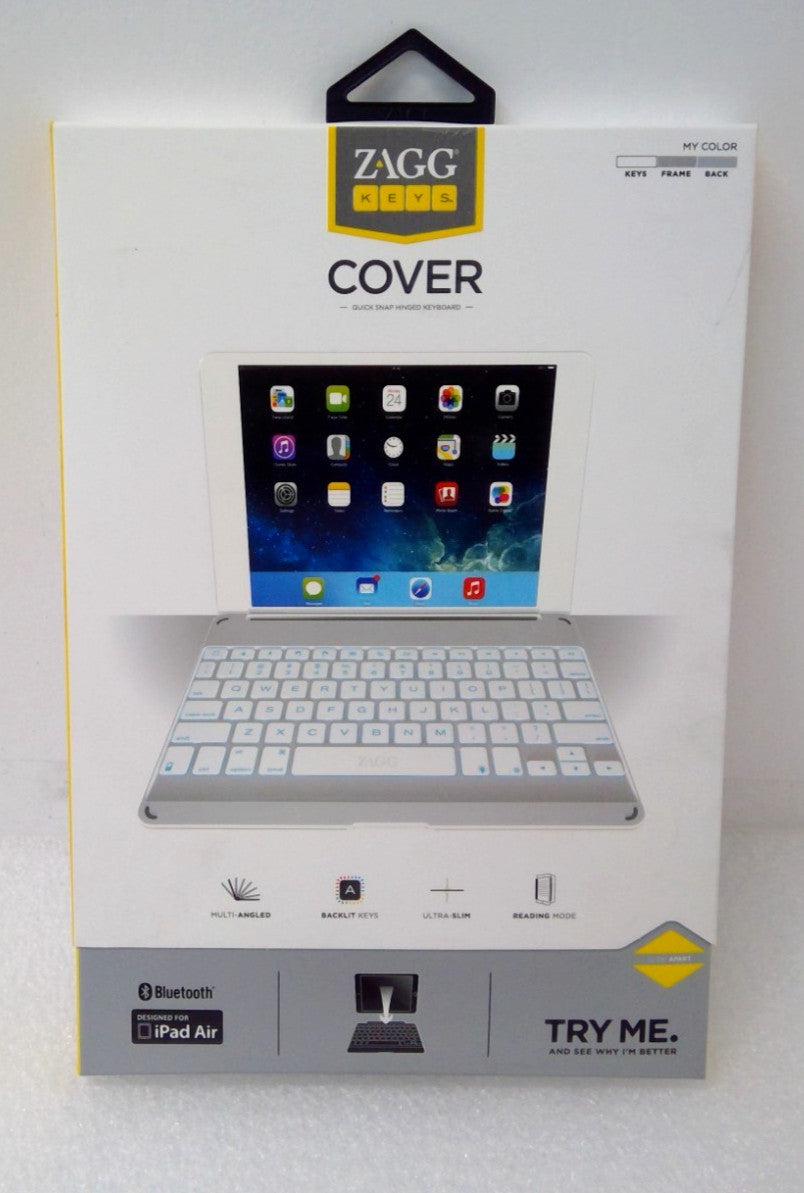 NEW Zagg Cover iPad Air 1ST GEN Bluetooth Keyboard backlit keys hinged case dock