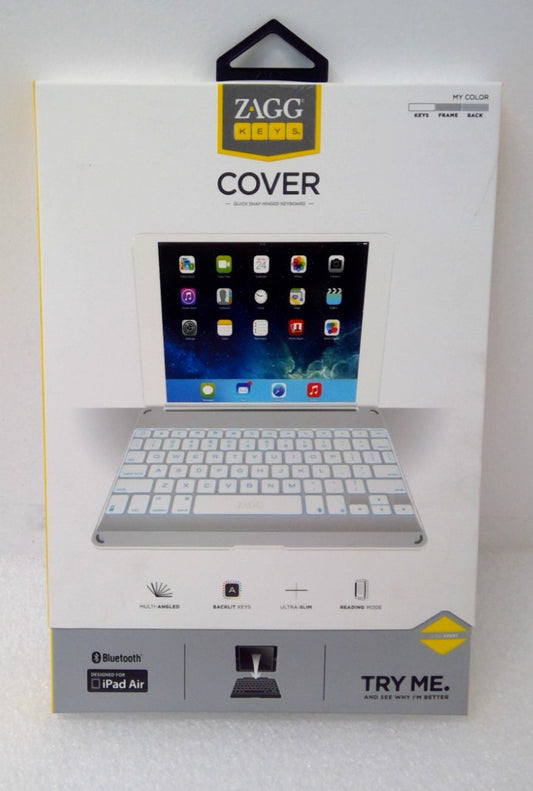 NEW Zagg Cover iPad Air 1ST GEN Bluetooth Keyboard backlit keys hinged case dock