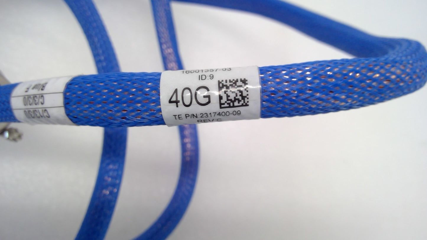 TE Connectivity 2317400-09 40G High Speed Cable Male to Male 9ft blue *READ*