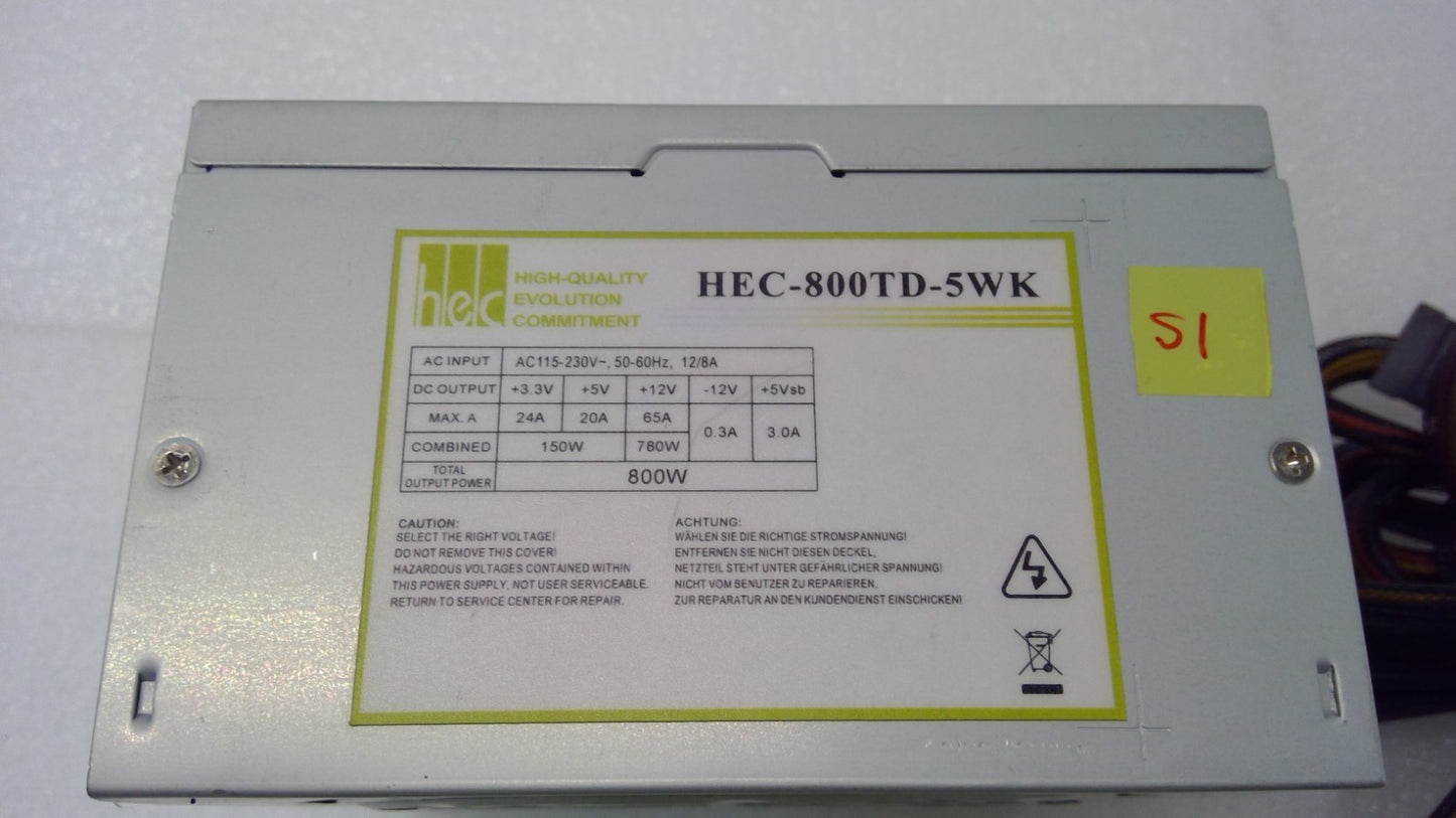 HEC-800TD-5WK  800W ATX Power Supply