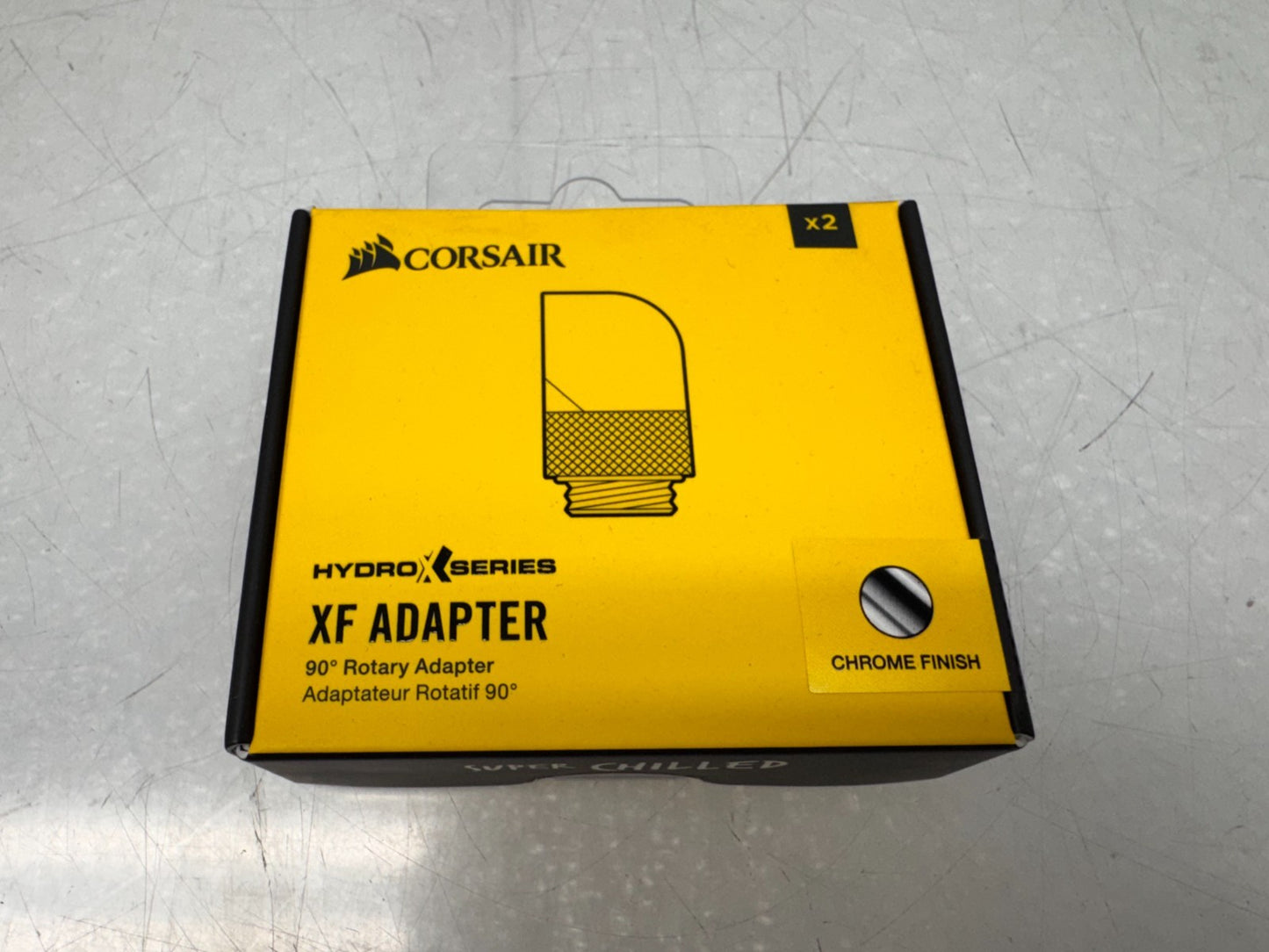 Corsair Hydro X Series 90° Rotary Adapter Twin Pack CHROME FINISH