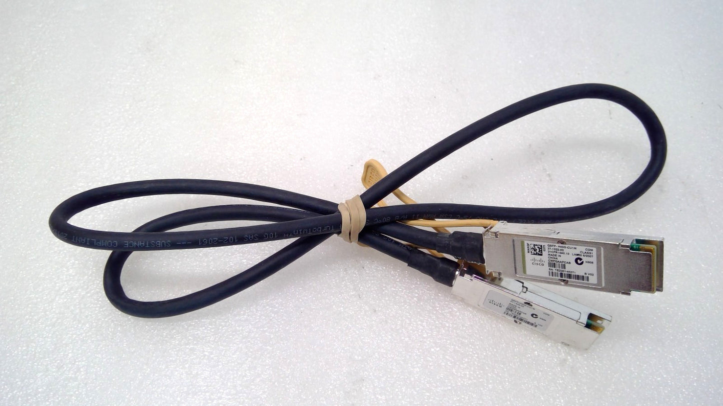 LOT OF 4 Cisco QSFP-H40G-CU1M 40G BASE Passive Copper Cable 37-1322-03