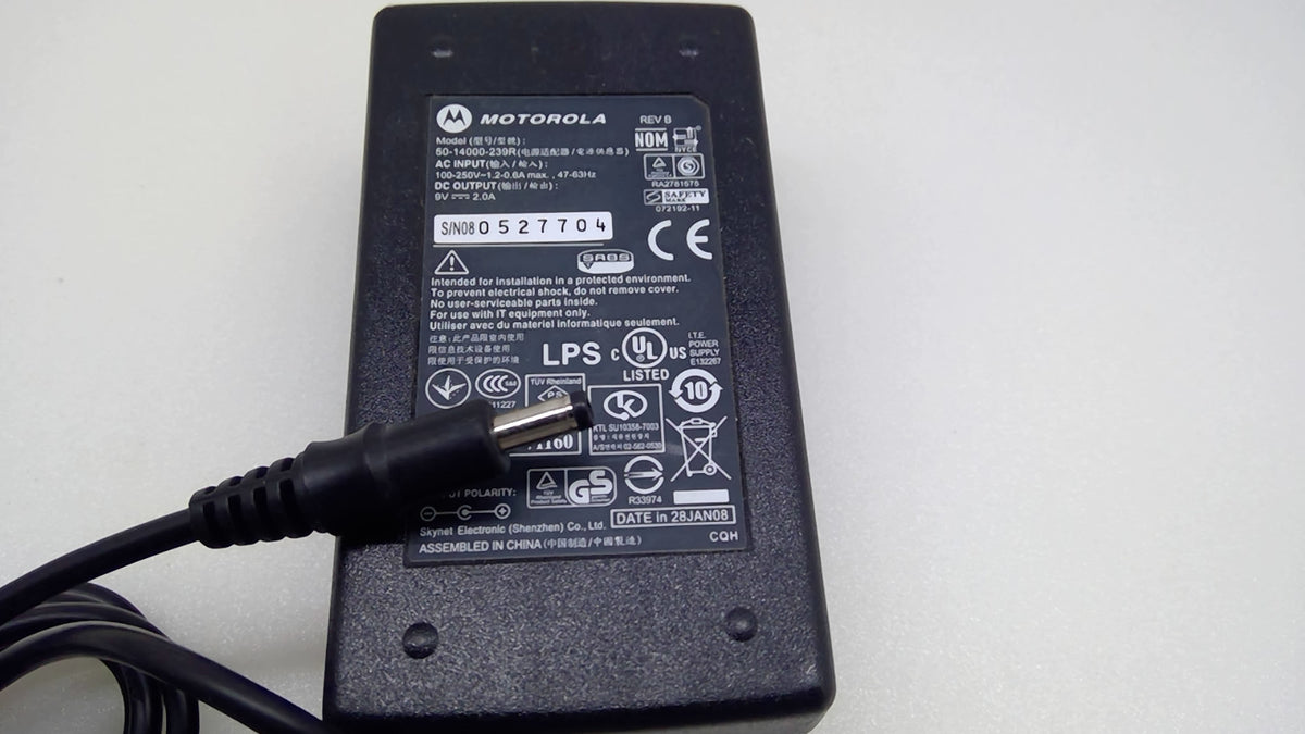 Genuine Motorola 50-14000-230R 18W 9V 2A AC/DC Power Adapter