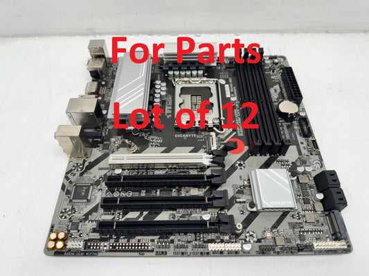 Lot of 12 *For Parts* GIGABYTE B860M DS3H WIFI6E Intel LGA 1851 Micro ATX NoWIFI