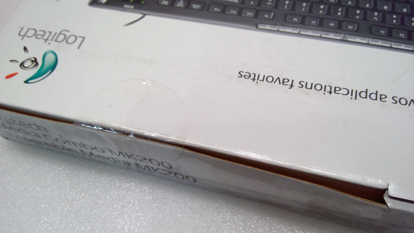 NEW Logitech MK200 Media wired keyboard And Mouse combo