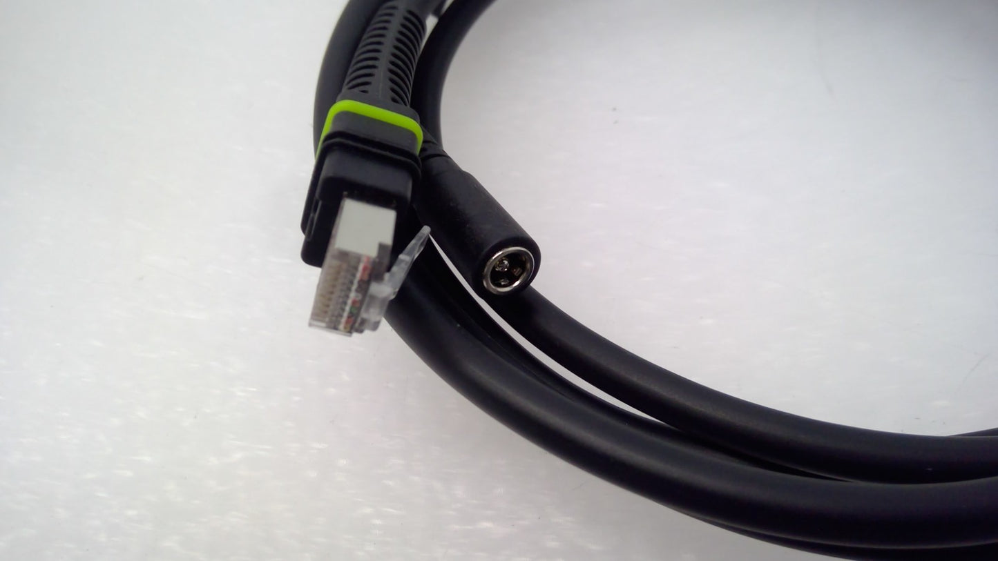 ZEBRA CBA-U42-S07PAR REVISION C, SHIELDED USB CABLE 7FT STRAIGHT 12V USED