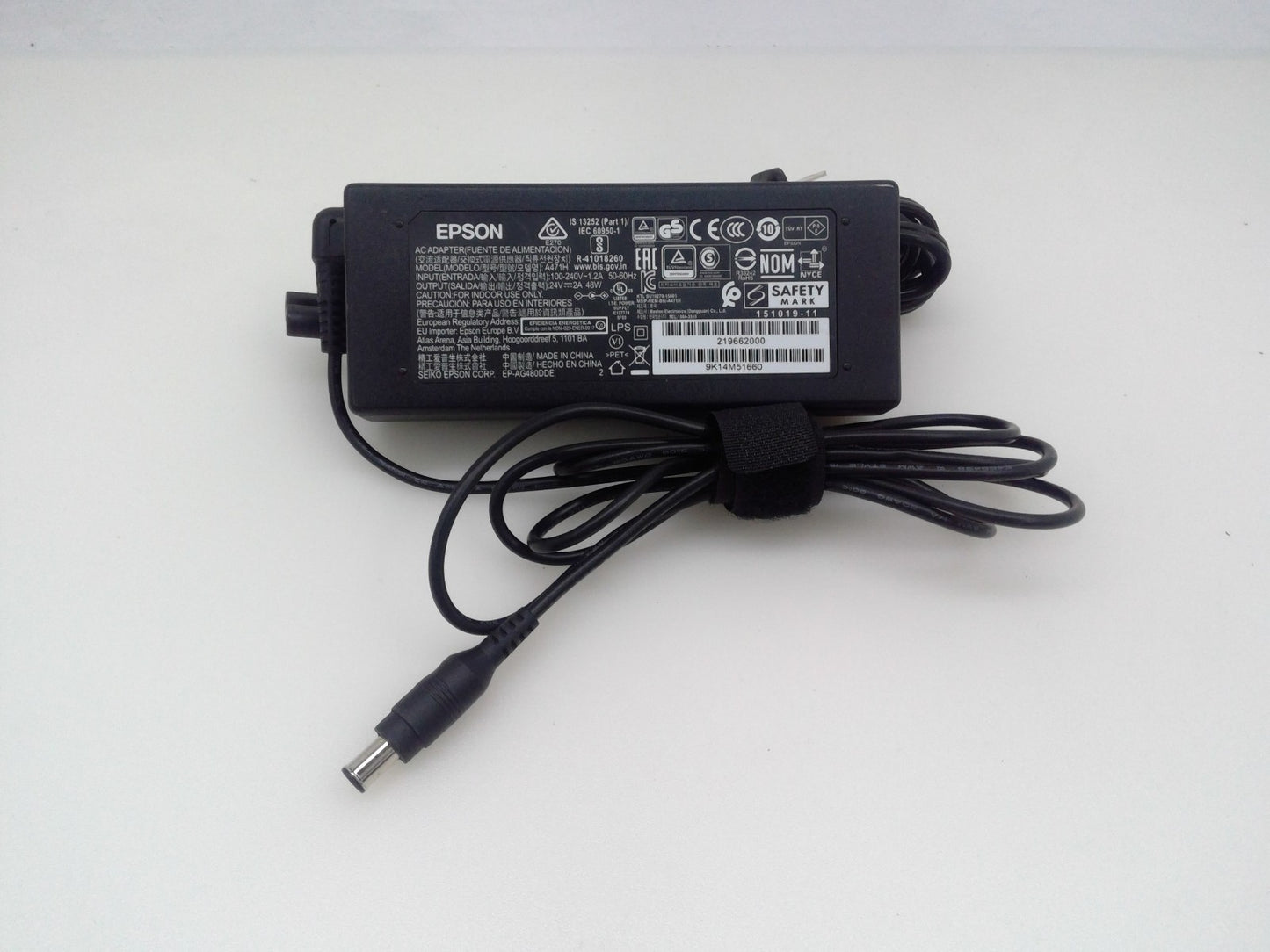 Genuine Epson WorkForce DS-6500 Document Scanner A471H 24V 2A Adapter W/Cord