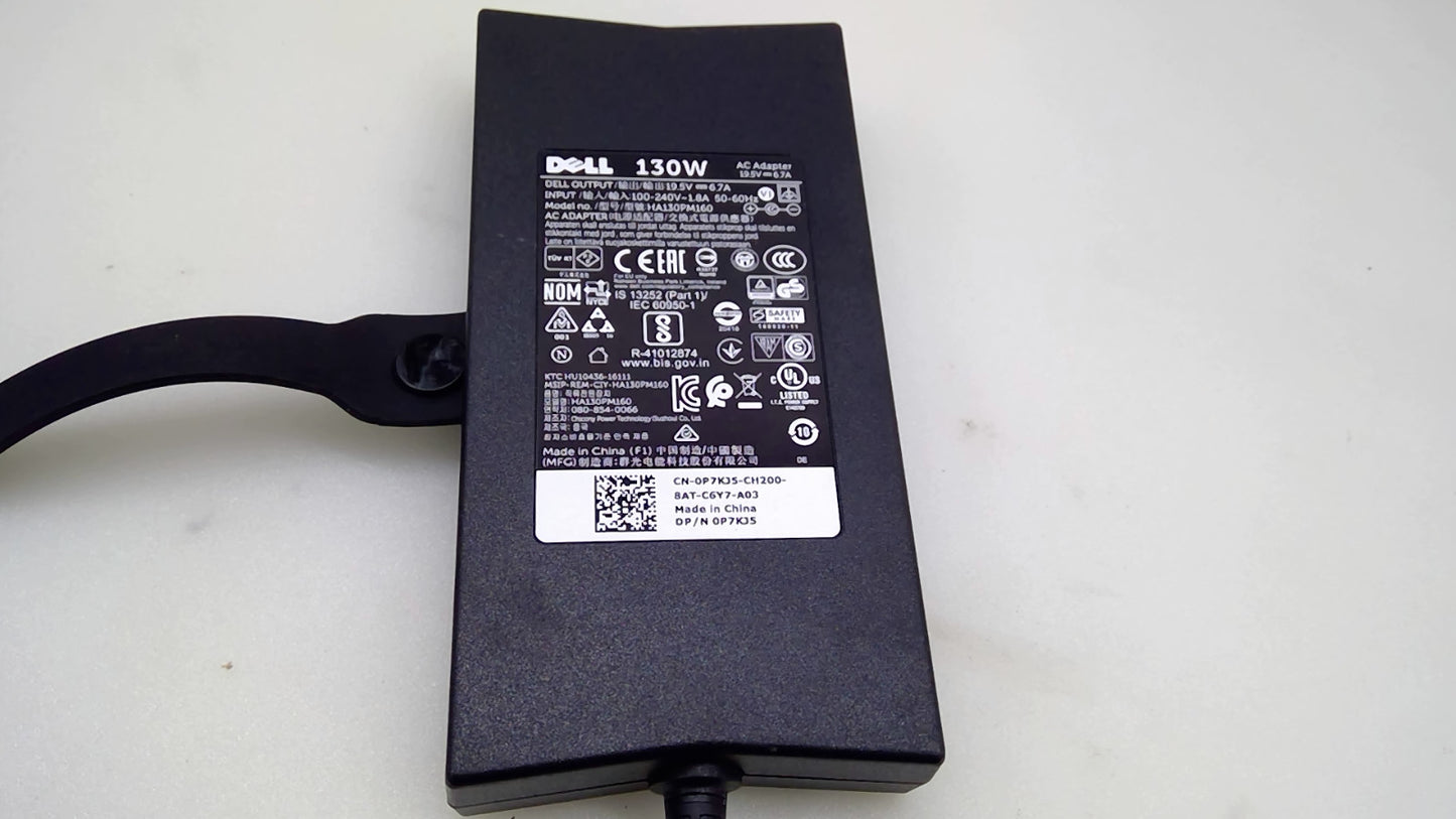 Open Box Genuine Dell 130W Laptop Charger 19.5V 6.7A HA130PM160 0P7KJ5 7.4mm