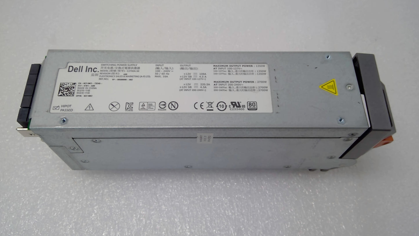 Dell PowerEdge 0G803N MD1000 M1000E 2700W AC 16A Power Supply 0K569N 0CF4W2