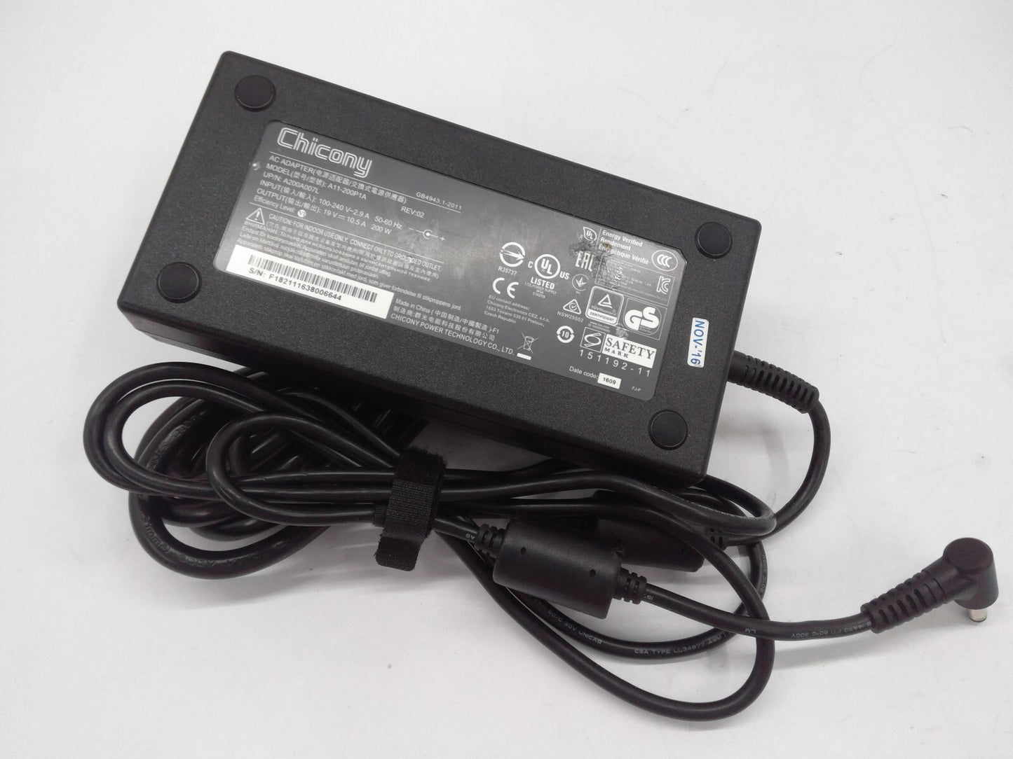 OEM Chicony 19V 10.5A 200W For Clevo PA71EP6-G A11-200P1A Tip 5.5mm
