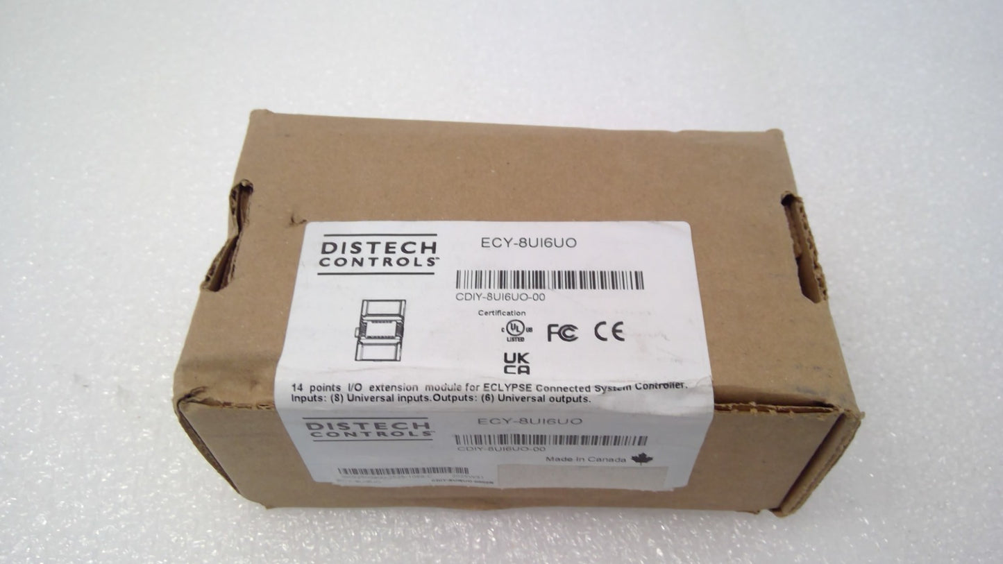 NEW Distech Controls ECY-8UI6UO I/O Extension Module Eclypse 8 Input 6 Output