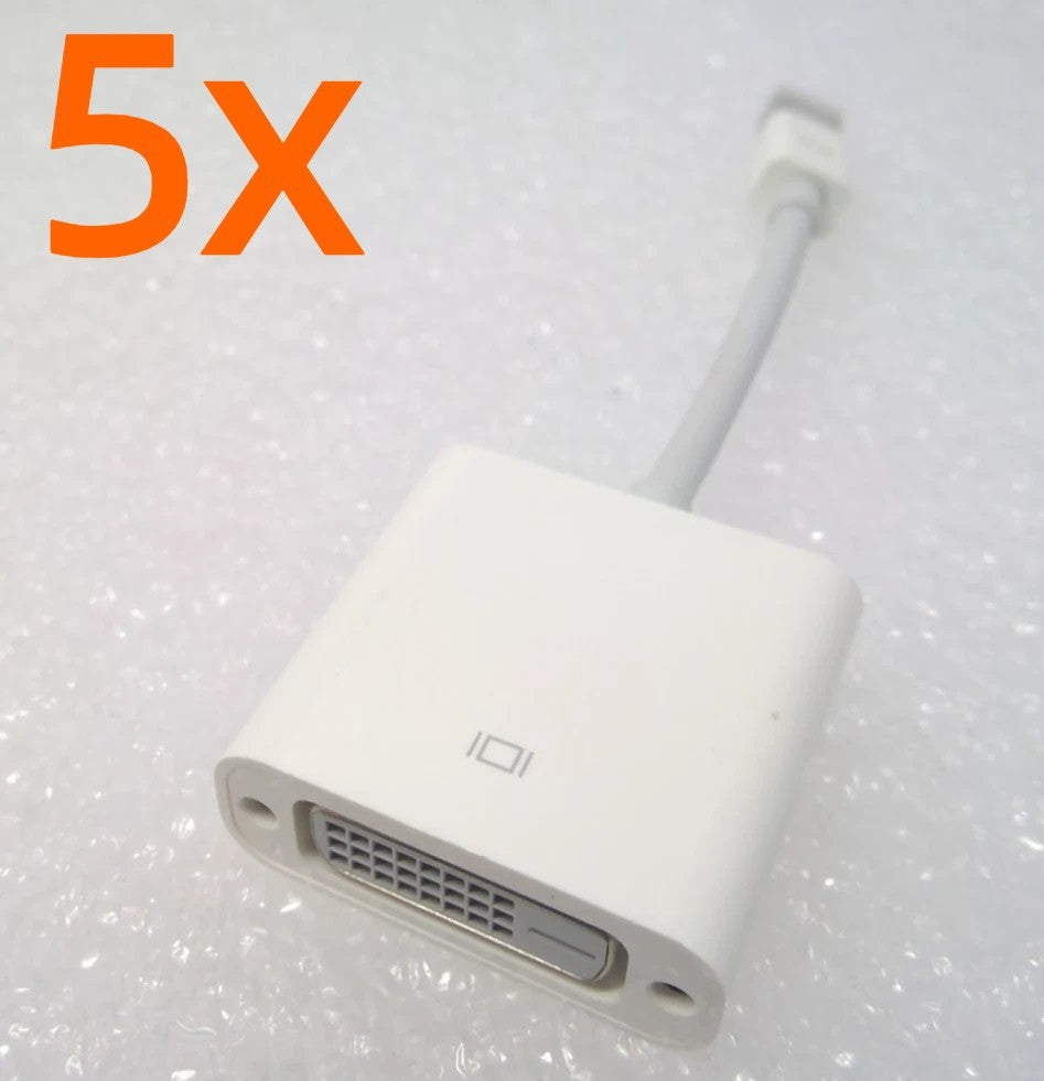 Lot of 5 OEM Apple Mini Display Port to DVI Adapter Model A1305