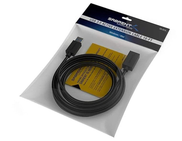Lot of 8 Sabrent CB-3010 22AWG USB 3.0 Extension Cable A Male To A Female 10Ft