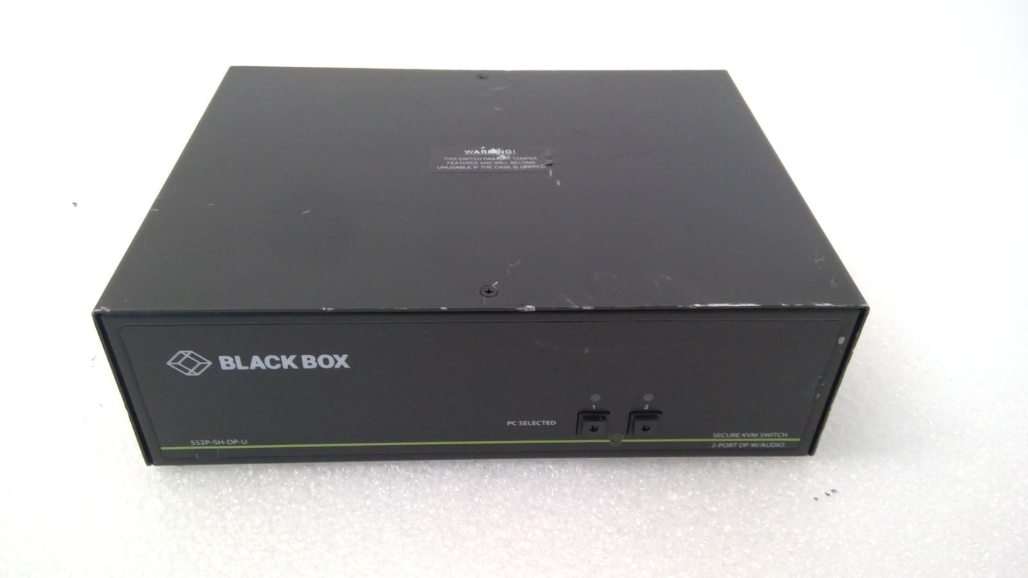 Black Box SS2P-DH-DP-U Secure KVM Switch 2-PORT DP W/AUDIO K/M *READ*