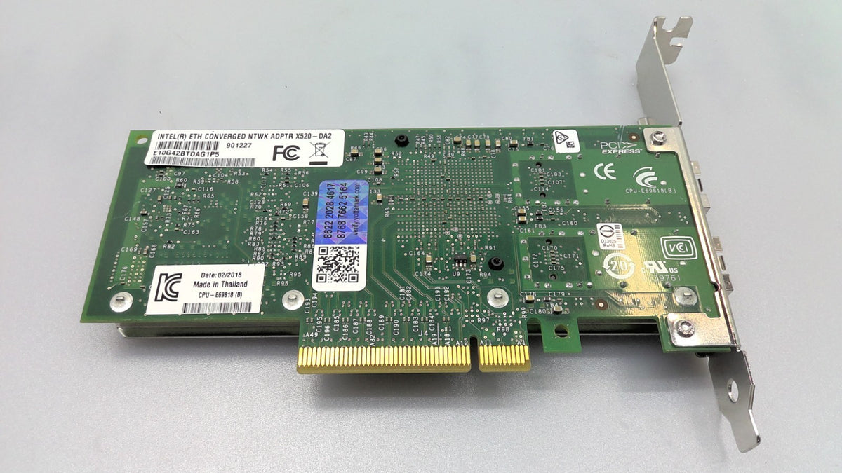 Intel X520-DA2 10Gbps Dual Port SFP+ PCI-E Card E10G42BTDAG1P5 Full Hight