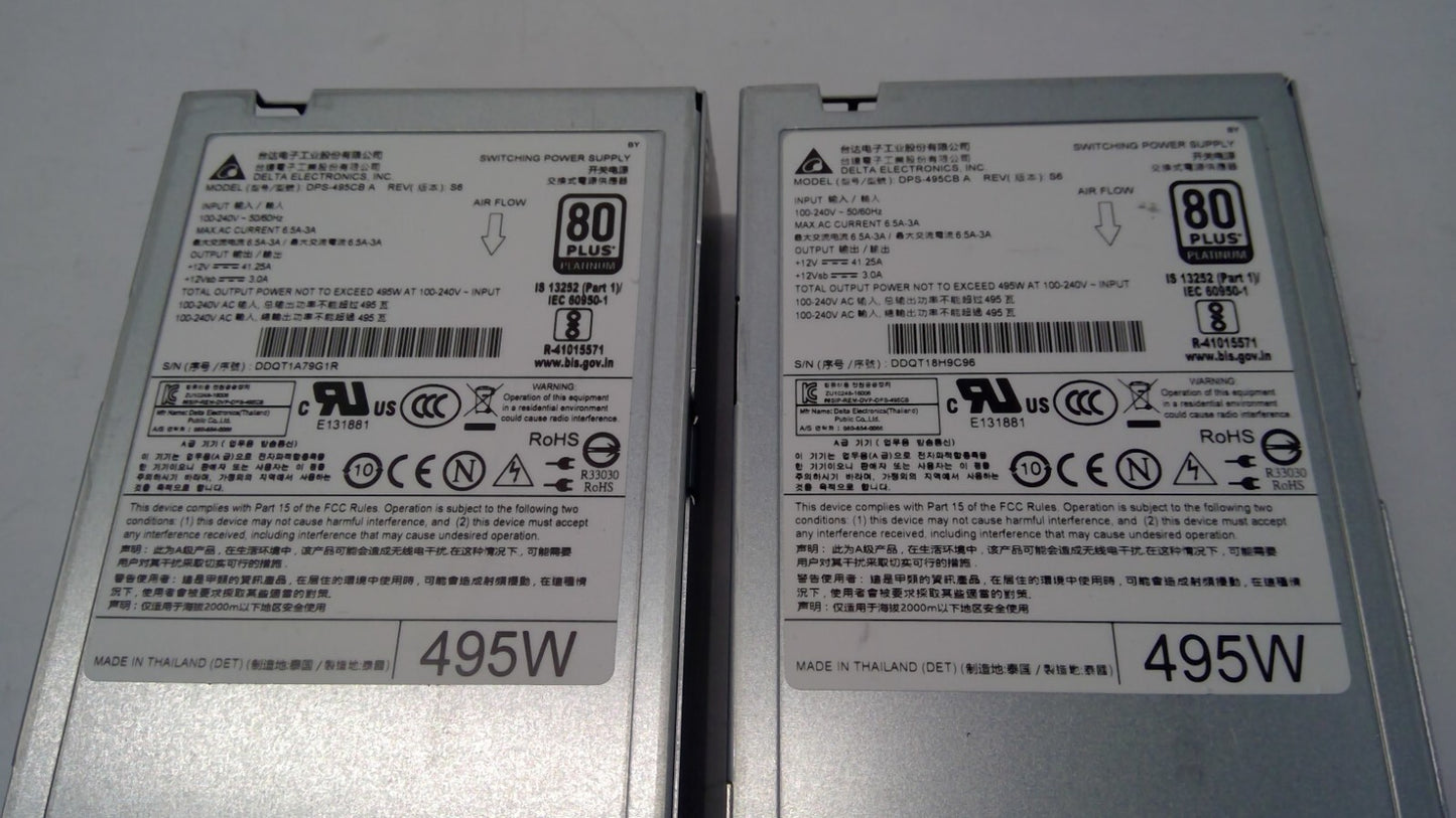 Lot of 2 Arista DPS-495CB 7050SX Series 495W AC Switch Power Supply