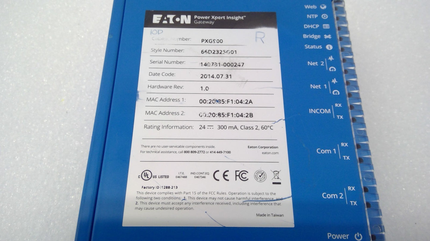 EATON PXG900 POWER XPERT INSIGHT GATEWAY  10210123845