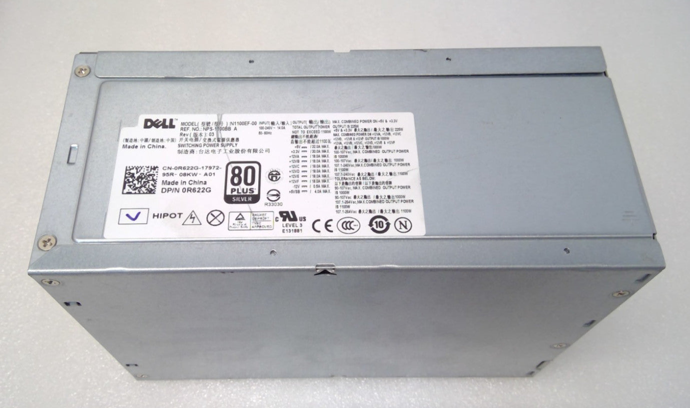 DELL PRECISION T7500 80plus POWER SUPPLY NPS-1100BB 1100W 0R622G *No Cable*