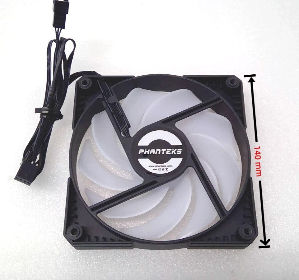 Phanteks SK140 D-RGB PWM 140mm High Airflow Computer Case Fan - Black
