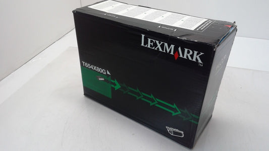 New Genuine Lexmark T654X80G Black Toner Cartridge Box T654 T656