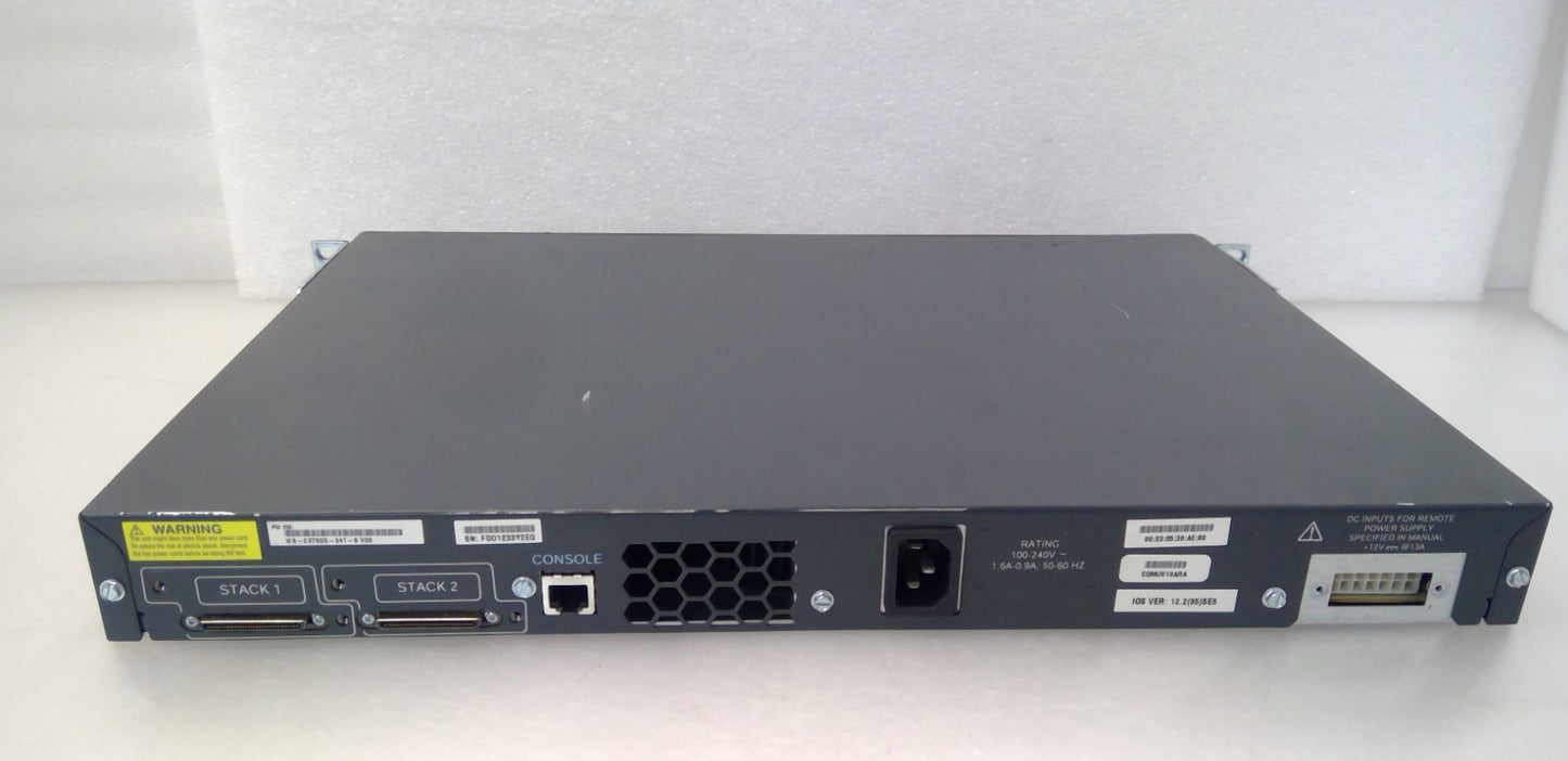 Cisco Catalyst WS-C3750G-24T-S 24 Port Managed Gigabit Ethernet Switch