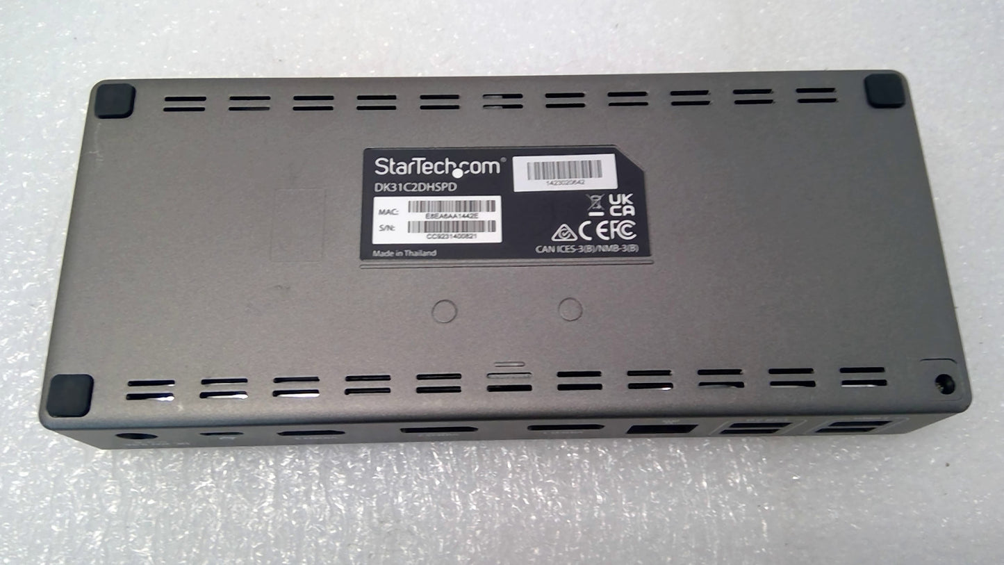 StarTech.com USB C Dock - Triple Monitor USB Type-C Docking Hub DK31C2DHSPD