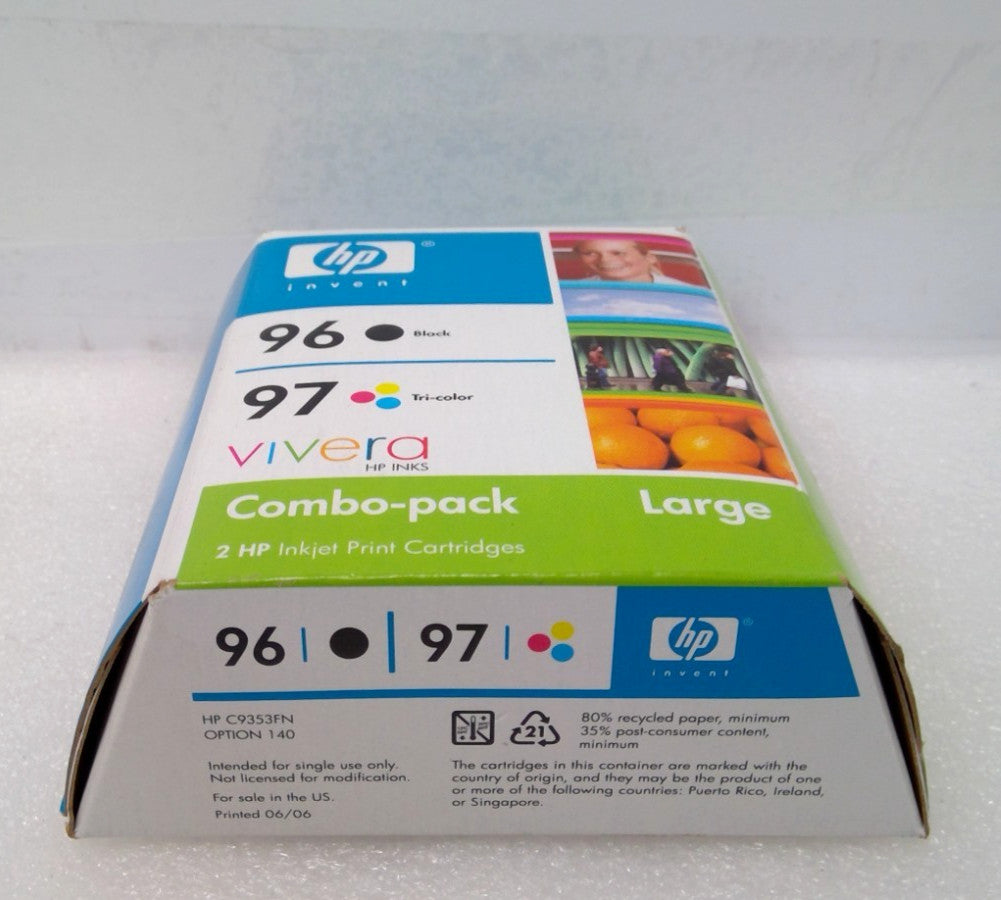 NEW Genuine HP 96 Black + 97 Tri-color Ink Combo Pack Cartridges EXPIRED 2008