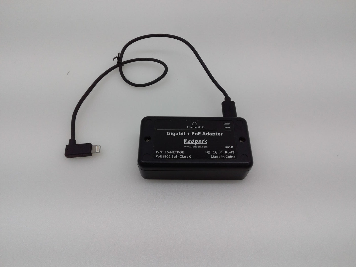 Redpark L6-NETPOE Gigabit+ PoE Adapter - Power Over Ethernet CAT5 for Apple iPad