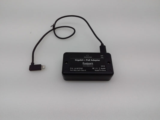 Redpark L6-NETPOE Gigabit+ PoE Adapter - Power Over Ethernet CAT5 for Apple iPad
