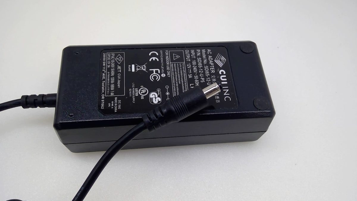 CUI SDI65-12-U-P5 60W 12V 5A AC/DC Power Adapter 5.5x2.1mm