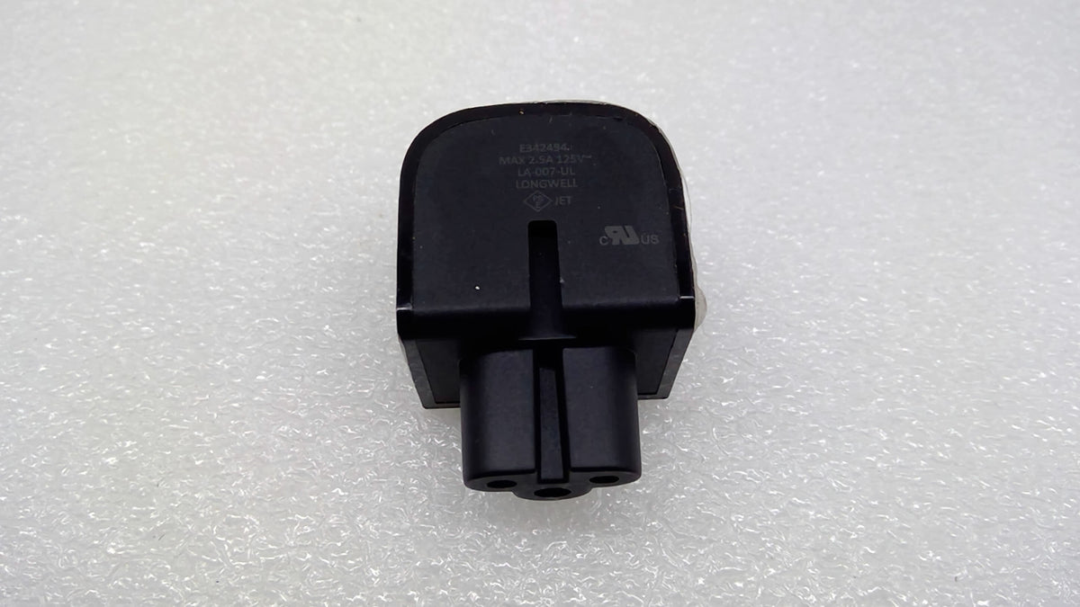Lot of 2 Longwell LA-007-UL E342494 2-Prong Duckhead Wall Plug Adapter for HP
