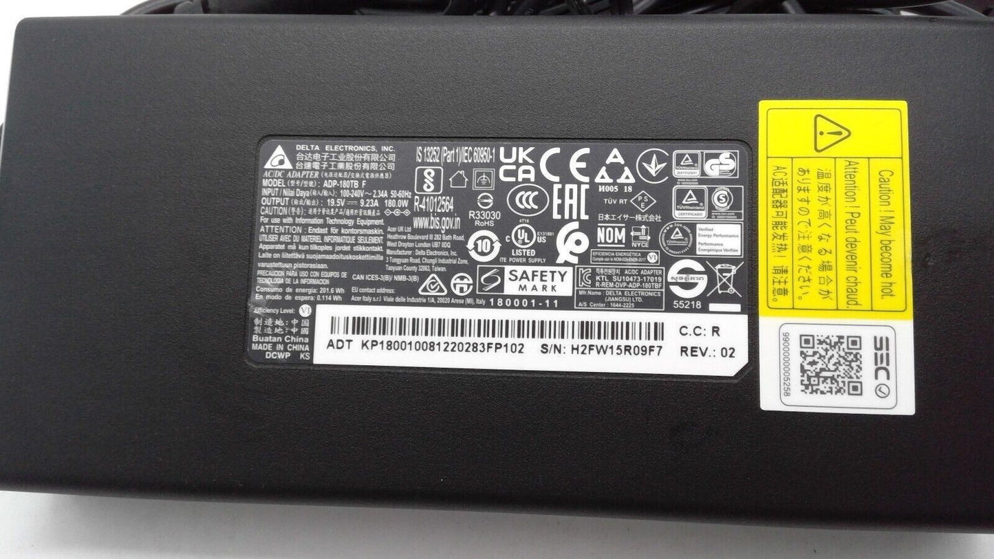 Genuine Delta MSI ADP-180TB F 19.5V 9.23A 180W Power Adapter Charger Red Tip 5.5